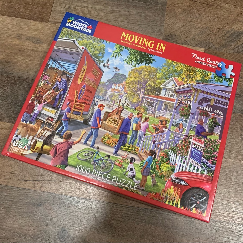White mountain moving in 1,000 piece puzzle